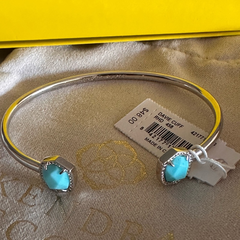 Kendra Scott Silver Bracelet with Turquoise Accents